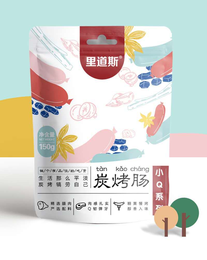 秋林小Q系列碳烤肠150g