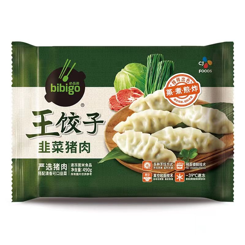 必品阁韭菜猪肉王饺子490g